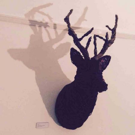 Willow sculpture of a deer