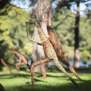 Willow sculpture of Kew gardens treelings
