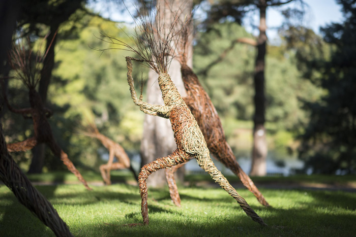 Willow sculpture of Kew gardens treelings