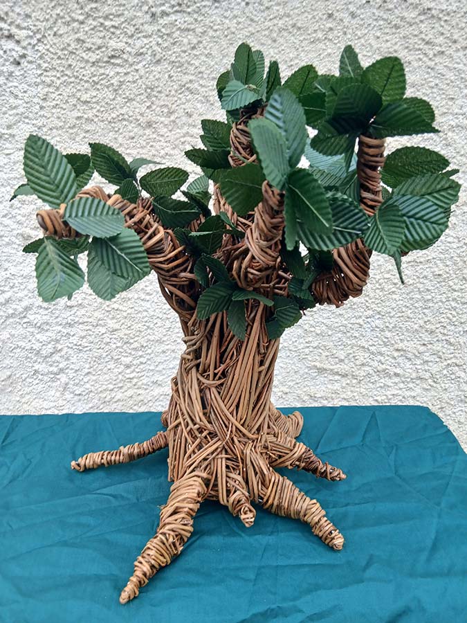 small willow tree with silk leaves.